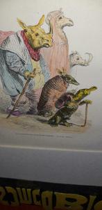 Pierre Goet v.z. Grandville J.J.vignette handgekleurd 1840, Enlèvement ou Envoi