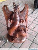 dragon en suar de 30 cm, Antiquités & Art, Art | Sculptures & Bois