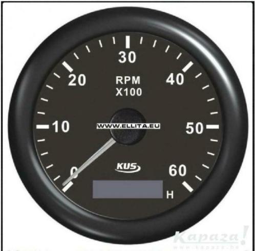 Tachometer KUS clock tachometer to 6000 RPM with engine ho, Watersport en Boten, Bootonderdelen, Nieuw, Ophalen