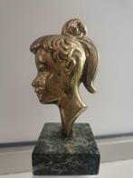 Art Deco bronzen vrouw buste, Ophalen of Verzenden