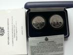 San Marino 5 + 10 Euro 2004 WK Voetbal 2006 Duitsland zilver, Postzegels en Munten, Munten | Europa | Euromunten, Setje, Ophalen of Verzenden