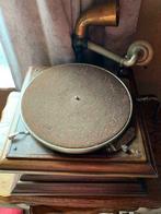 gramofoon met koperen hoorn, Antiek en Kunst, Ophalen