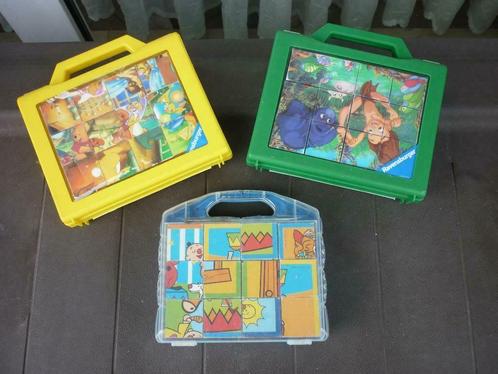 Jeu enfant - 3 set de puzzle cubes, Kinderen en Baby's, Speelgoed | Kinderpuzzels, Gebruikt, 10 tot 50 stukjes, Ophalen of Verzenden