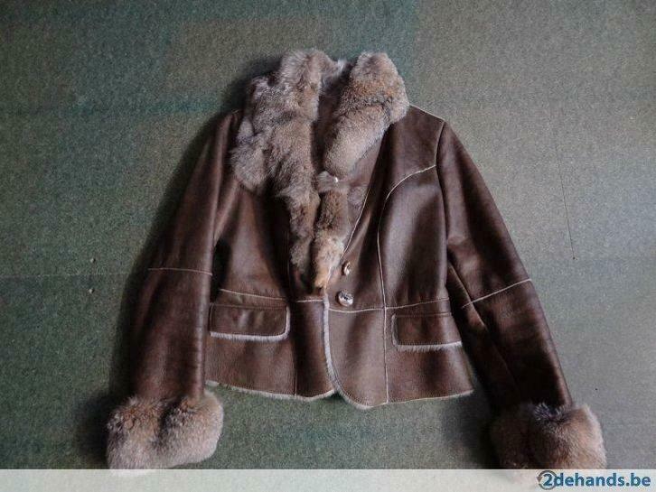 Mouton retourné - omgekeerd schaap, Kleding | Dames, Jassen | Winter, Nieuw, Maat 38/40 (M), Bruin, Ophalen of Verzenden