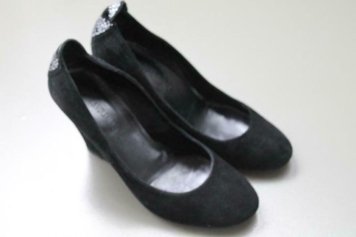 Zwarte suede wedge schoenen Zadig & Voltaire, kristal skull, Kleding | Dames, Schoenen, Gedragen, Pumps, Zwart, Verzenden