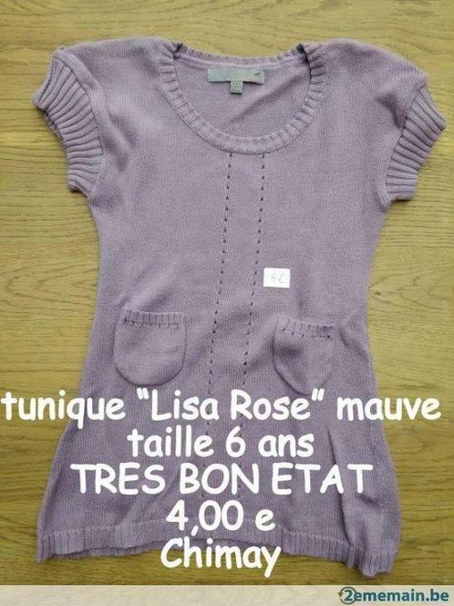 tunique "Lisa Rose" mauve taille 6 ans impec, Enfants & Bébés, Vêtements enfant | Taille 116, Utilisé, Fille, Robe ou Jupe, Enlèvement ou Envoi