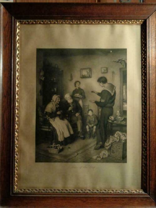 Antieke fotogravure naar J. Clark 1910, Antiek en Kunst, Kunst | Etsen en Gravures, Ophalen