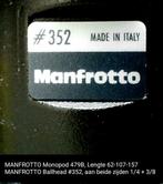 Support professionnel Manfrotto à une jambe + rotule supplém, Envoi