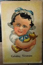 Postkaart Gelukkig Nieuwjaar, Ophalen of Verzenden, 1940 tot 1960, Gelopen, Feest(dag)