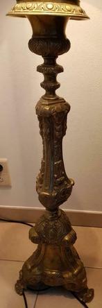 Koperen staanlamp antiek, Maison & Meubles, Lampes | Lampadaires, Enlèvement, 100 à 150 cm, Utilisé, Antiek