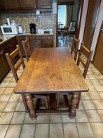 Eiken tafel en stoelen, Antiek en Kunst, Ophalen