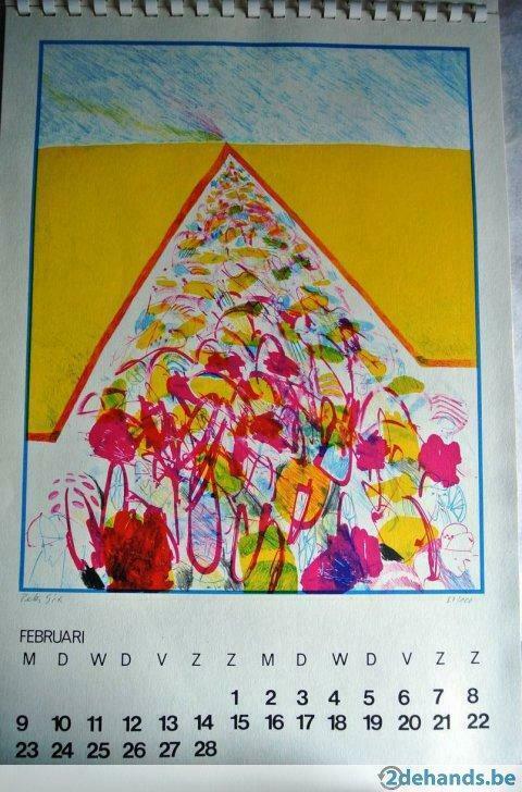 Kalender 1981; werk van Peter Six en Philippe Vangheluwe, Antiek en Kunst, Kunst | Litho's en Zeefdrukken, Ophalen
