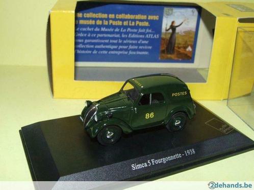 1:43 ATLAS (Norev) Simca 5 fourgonnette 1938 Postes France, Hobby en Vrije tijd, Modelbouw | Auto's en Voertuigen, Nieuw, Auto