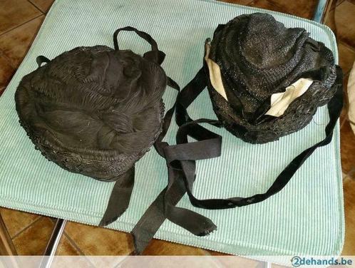 2 antieke dameshoedjes uit 19de eeuw !, Antiek en Kunst, Antiek | Kleding en Textiel