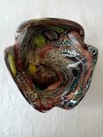 Asbak lege zak "tutti frutti" Murano ce off ft  in glas 1960, Ophalen of Verzenden