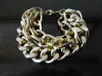 Nieuwe vergulde ARMBAND brede schakel !, Ophalen of Verzenden, Nieuw, Goud, Overige materialen