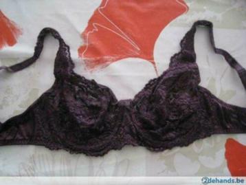 Donker paarse kanten BH cup C, Kleding | Dames, Ophalen of Verzenden, Paars, BH