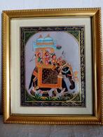 Peinture  traditionnelle Indienne sur soi 70s (22/19cm), Enlèvement ou Envoi