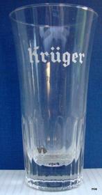 Bier brouwerij glas Kruger fluitglas geribd, Enlèvement ou Envoi, Comme neuf, Verre à bière