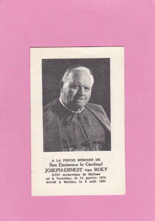 DP Cardinal Joseph-Ernest van Roey, Verzamelen, Bidprentjes en Rouwkaarten, Bidprentje, Verzenden