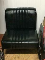 industriële fauteuils /zetels / zwartleer / aluminium