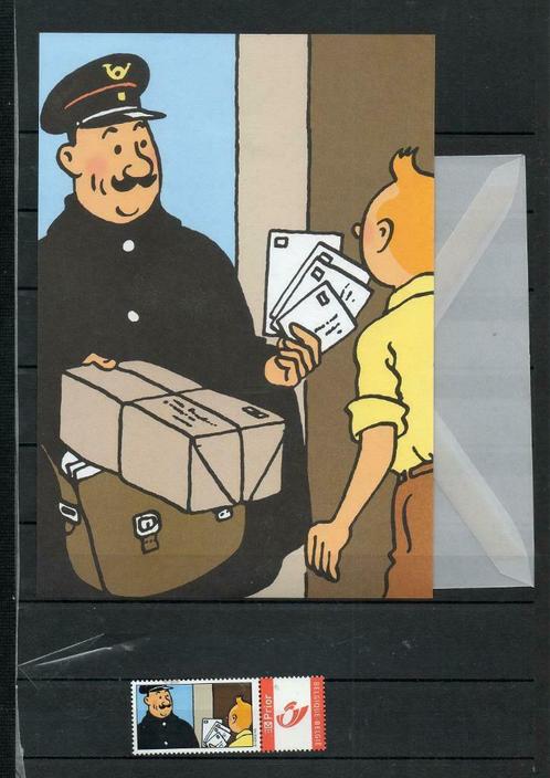 Set écriture Tintin / Kuifje : duostamps + papier + envelopp, Timbres & Monnaies, Timbres | Europe | Belgique, Enlèvement ou Envoi