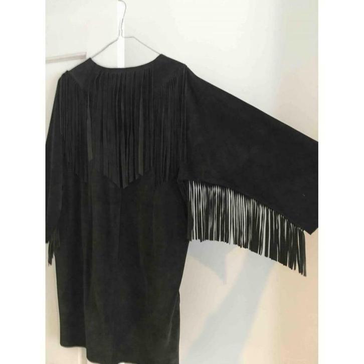 ZGAN diepzwarte suede jurk Isabel Marant Etoile, Kleding | Dames, Jurken, Zo goed als nieuw, Maat 36 (S), Zwart, Boven de knie