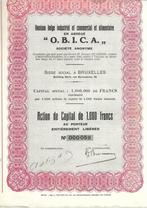 O.B.I.C.A. - 1946, 1920 à 1950, Action, Envoi