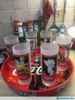 Ancien plateau diamètre 35 cm et 6 verres pin-up, Collections, Utilisé