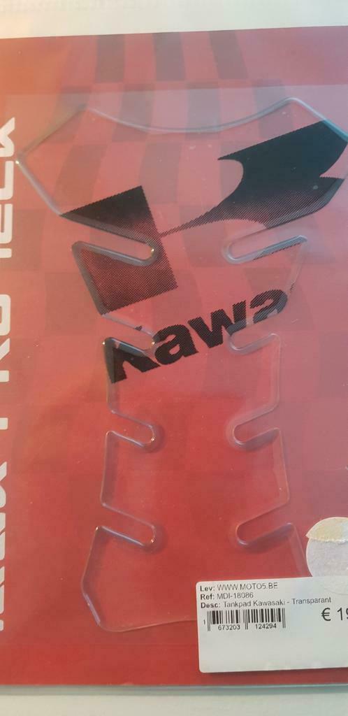 PROMO -50% - Print Tankpad Kawasaki transparant, Motoren, Onderdelen | Overige, Nieuw, Ophalen of Verzenden