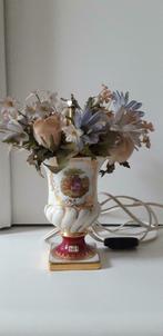 LIMOGES porselein, vaas vintage met bloemen ,tot lampadair, Ophalen of Verzenden