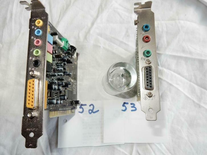 PCI cards soundblaster, usb, tv, 1394, network,phone vintage, Computers en Software, Geluidskaarten, Gebruikt, Intern, Ophalen of Verzenden