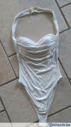 Witte Body "La Perla" met voorgevormde BH erin verwerkt, Ophalen, Gedragen, Maat 38/40 (M)