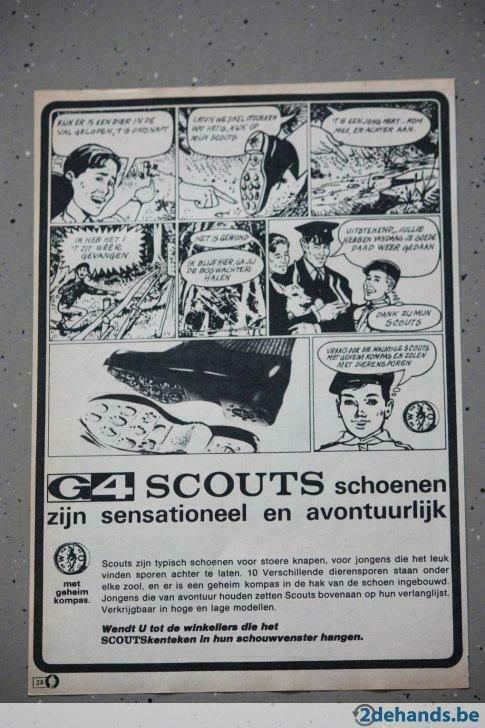 Retro / Vintage advertentie - G4 Scouts Schoenen - 1968, Collections, Revues, Journaux & Coupures, Enlèvement ou Envoi