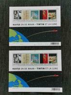 Lot 2 feuillets timbres 2004 Tintin sur la lune