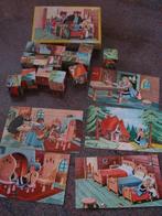 retro:houten kubussen puzzel : oud speelgoed, Kinderen en Baby's, Speelgoed | Kinderpuzzels, 10 tot 50 stukjes, Van hout, 4 tot 6 jaar