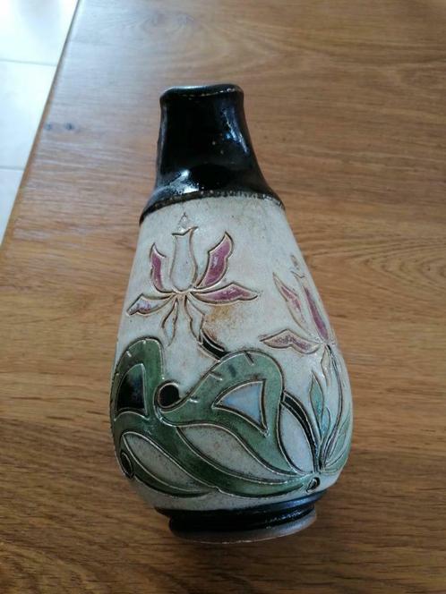 Belle cruche décorative / vase grès  signé GUERIN Bouffioulx