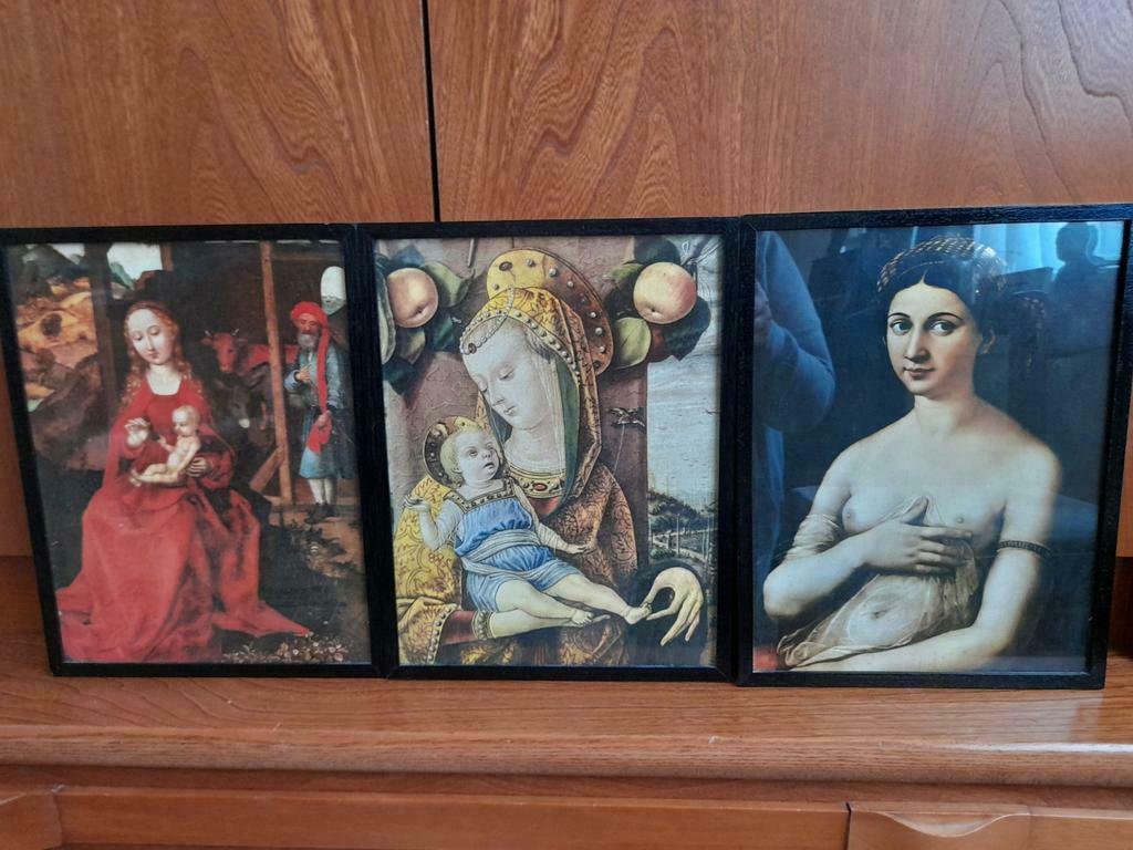 3 gravures religieuses encadrées 24-31 cm, Enlèvement, Comme neuf