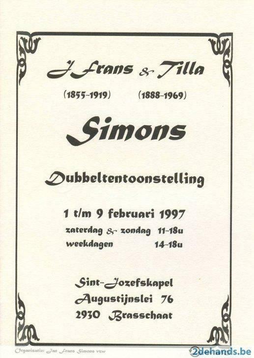 Catalogus Jan Frans & Tilla Simons, Antiek en Kunst, Antiek | Boeken en Manuscripten