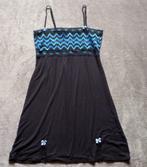 Zwart nachtkleedje met blauwe print en strikjes Maat 38, Noir, Enlèvement ou Envoi