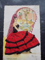 Cartes postales espagne robe en tissu, Collections, Cartes postales | Étranger, Non affranchie, Enlèvement ou Envoi, Espagne