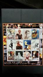 POSTZEGELS OP BLAADJE- MARILYN MONROE, Postzegels en Munten, Ophalen of Verzenden, Gestempeld, Overige thema's