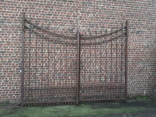 Grand portail robuste - clôture - 350 cm de large x 300 cm d, Jardin & Terrasse, Portes de jardin, Neuf, Portail battant, Fer