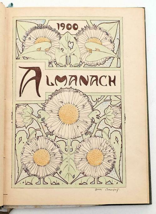 [Henri Caruchet] Almanach 1900 - 1 van 30 ex sur Japon, Antiek en Kunst, Antiek | Boeken en Manuscripten, Ophalen of Verzenden