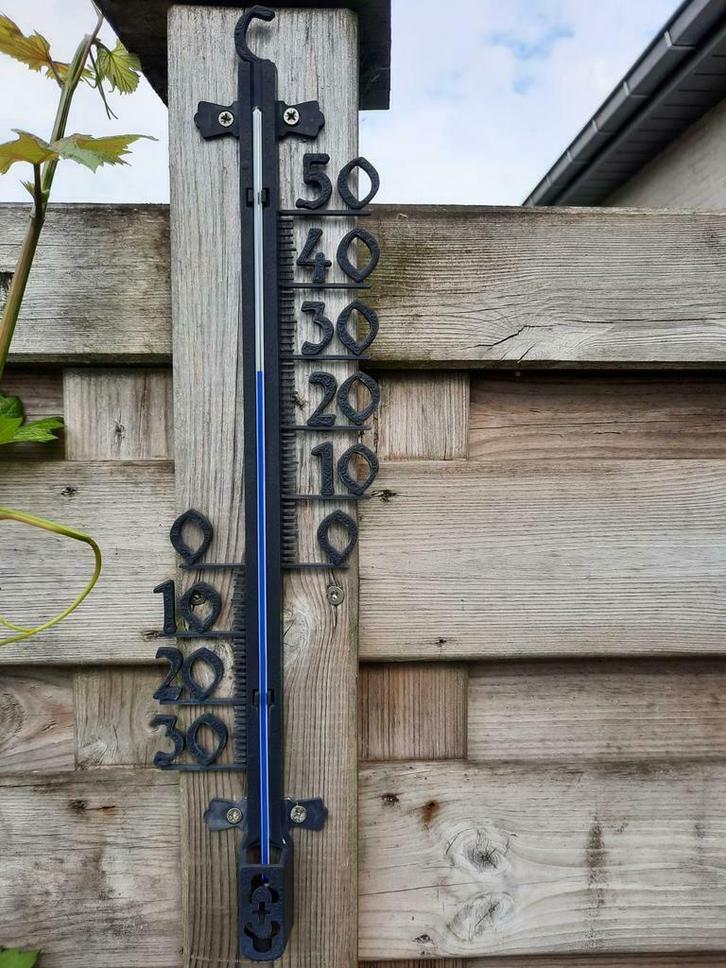 Buitenthermometer kunststof, Tuin en Terras, Tuinwanddecoratie, Zo goed als nieuw, Ophalen
