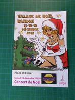 Affichette Village de Noël - Wandre - 2015, Comme neuf, Autres personnages, Image, Affiche ou Autocollant, Enlèvement ou Envoi