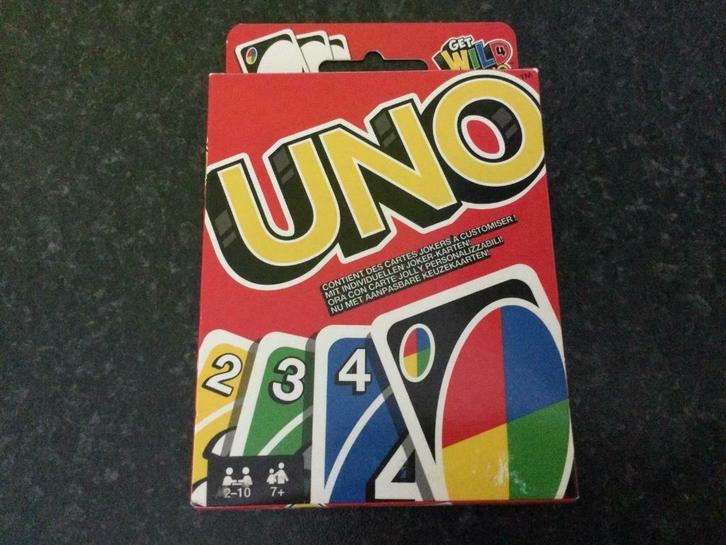 UNO met aanpasbare keuzekaarten (z.g.a.n.), Hobby en Vrije tijd, Gezelschapsspellen | Kaartspellen, Zo goed als nieuw, Vijf spelers of meer