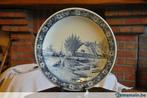 grand plat faience decoratif boch decor bleu, Antiek en Kunst, Ophalen of Verzenden