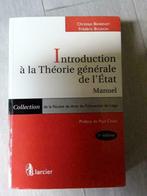 Introduction à la théorie générale de l'état Manuel Behrendt, Livres, Livres d'étude & Cours, Enlèvement ou Envoi, Neuf, Enseignement supérieur