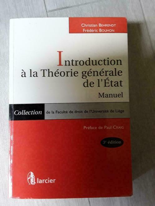 Introduction à la théorie générale de l'état Manuel Behrendt, Livres, Livres d'étude & Cours, Neuf, Enseignement supérieur, Enlèvement ou Envoi